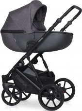 Детская коляска 2 в 1 Riko Nesa 04 Camel (золотая кожа (перламутр) – бежевая ткань)